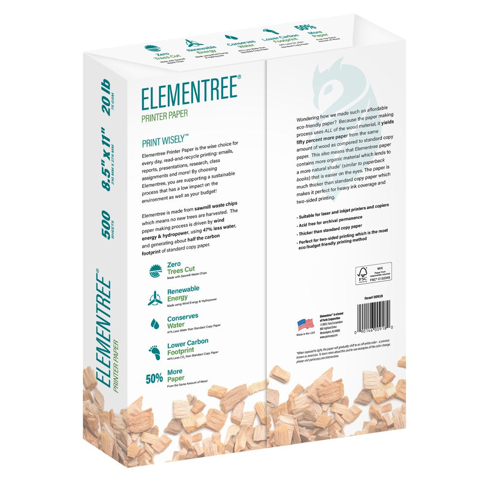 Printworks Elementree Sustainable Printer Paper, 8.5" X 11", 20 Lb., White, 500 Sheets